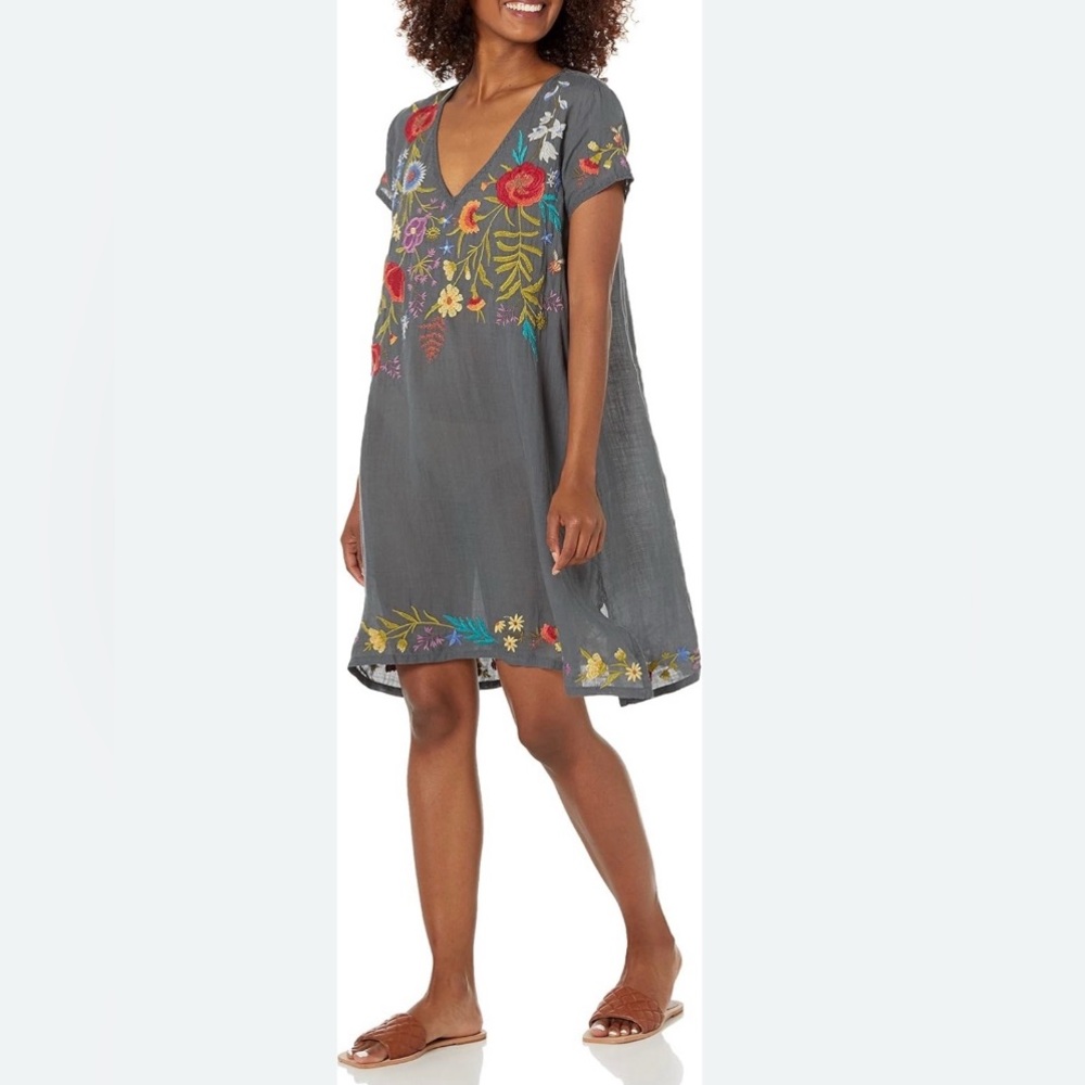 Johnny Was Nohea Boho Embroidered Tunic Dress Size Large